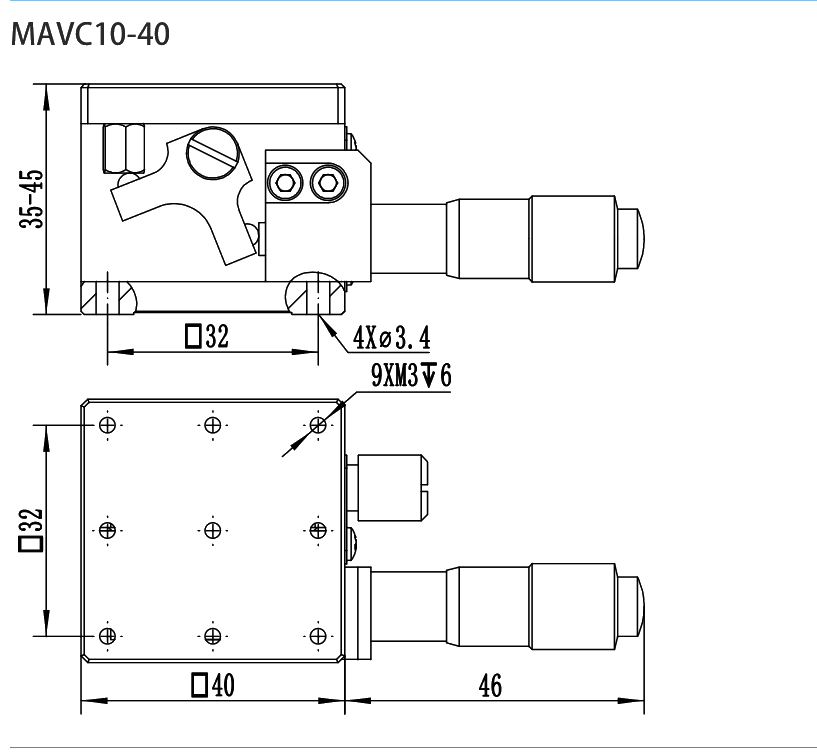 MAVC10-40 dimensional drawing