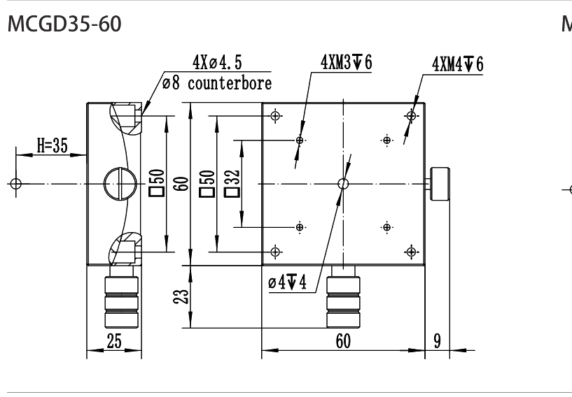 MCGD35-60 dimensional drawing
