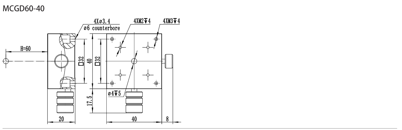 MCGD60-40 dimensional drawing