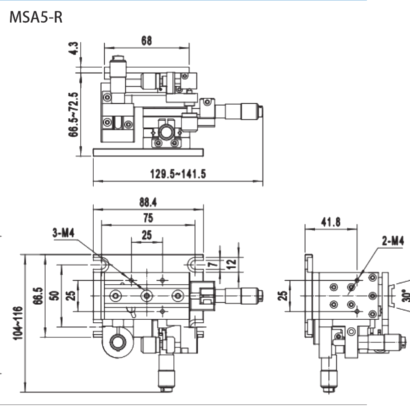 MSA5-R dimensional drawing