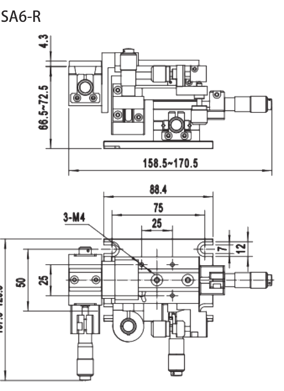 MSA6-R dimensional drawing
