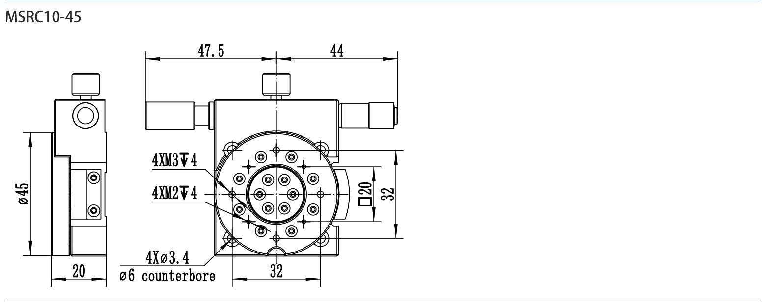 MSRC10-45 dimensional drawing