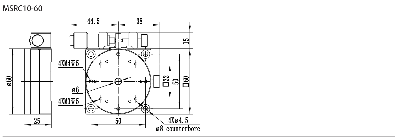 MSRC10-60 dimensional drawing