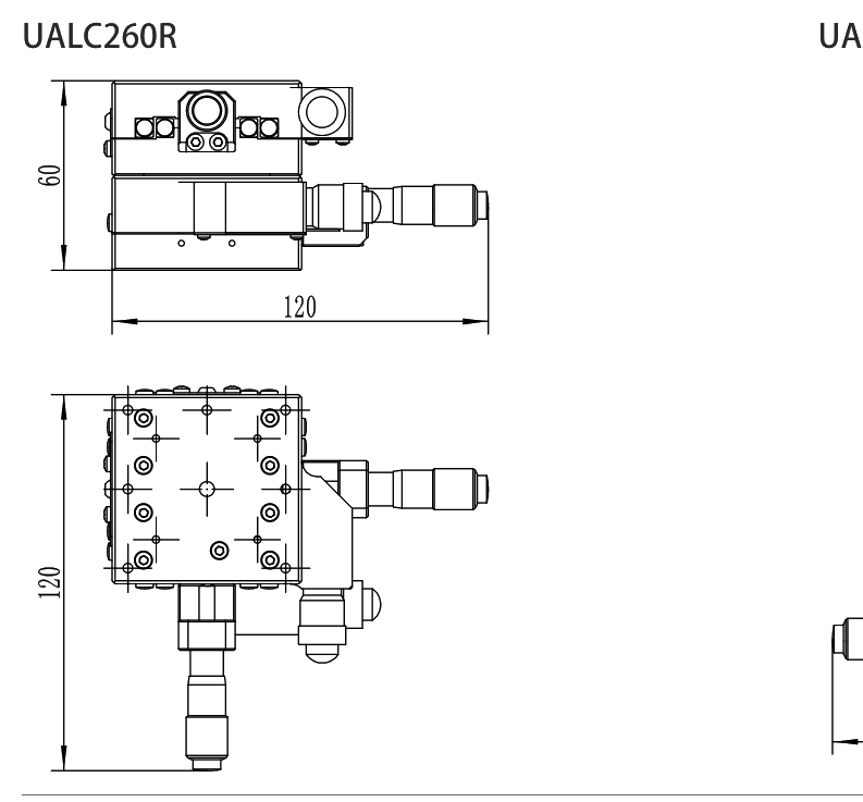 UALC260R dimensional drawing