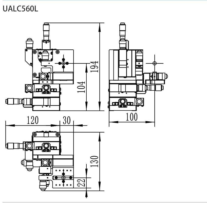 UALC560L dimensional drawing