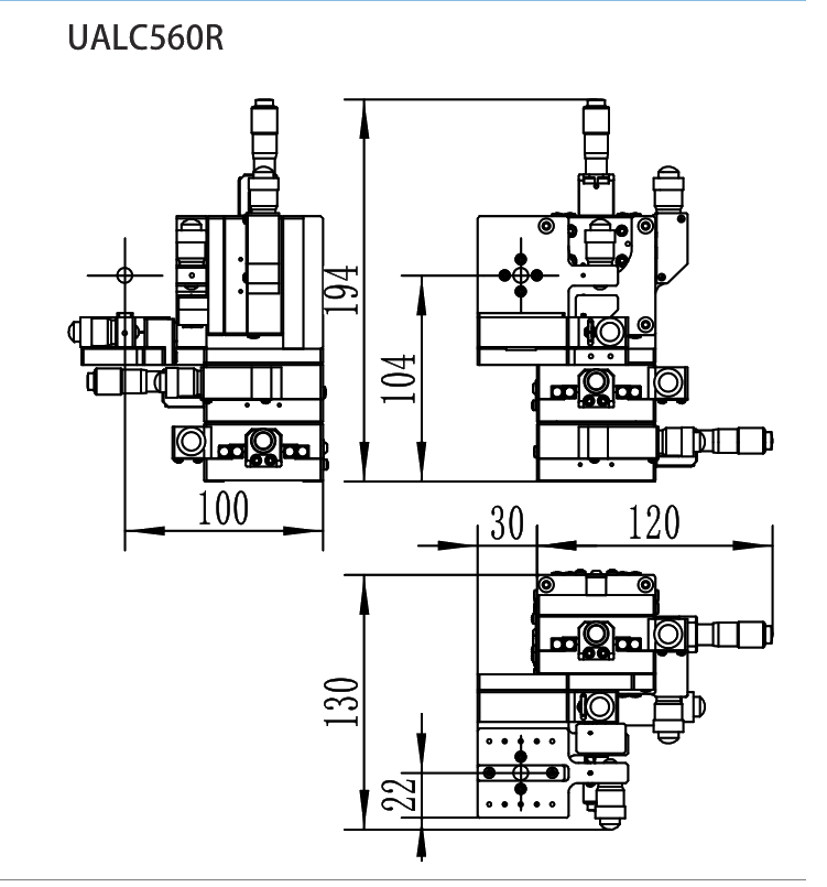 UALC560R dimensional drawing