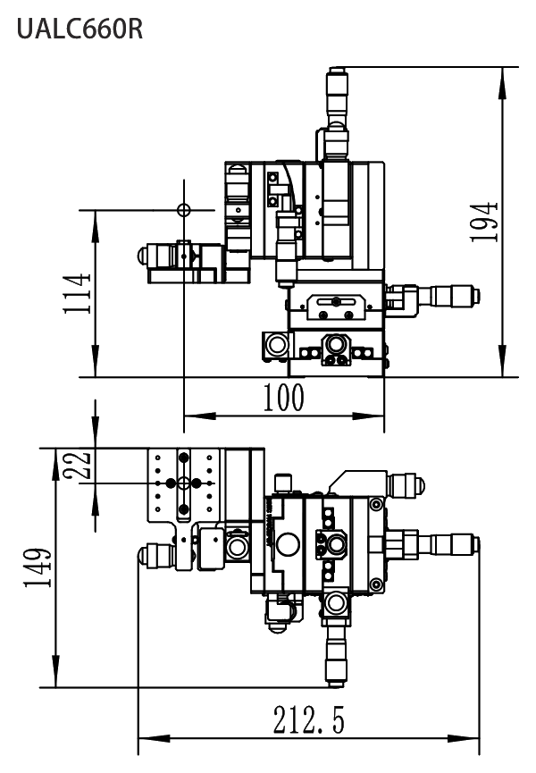 UALC660R dimensional drawing